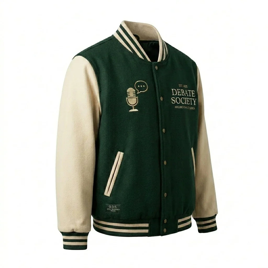 Debate Society Varsity Jacket by Design My Varsity – Academic Streetwear Jacket by DesignMyVarsity