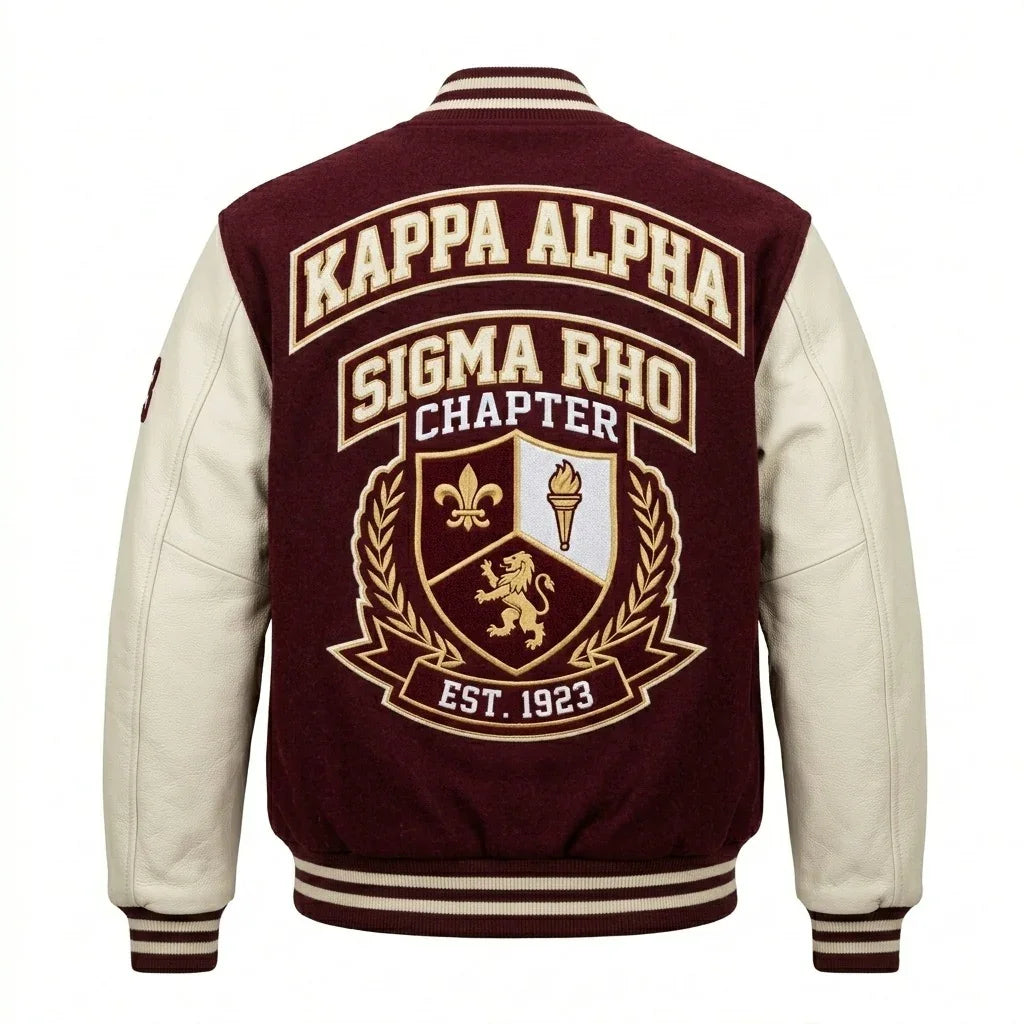Kappa Alpha Varsity Jacket by Design My Varsity – KA Sigma Rho Chapter Greek Life Jacket by DesignMyVarsity