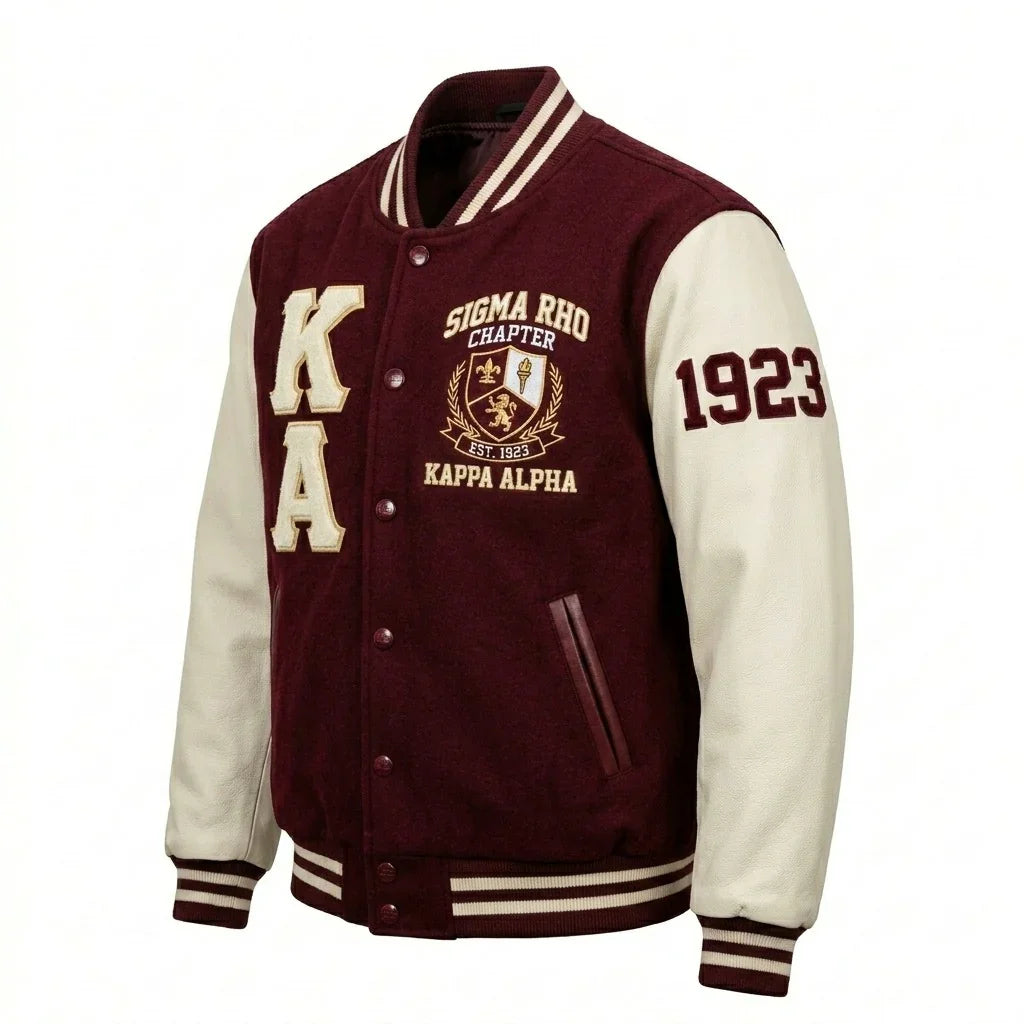 Kappa Alpha Varsity Jacket by Design My Varsity – KA Sigma Rho Chapter Greek Life Jacket by DesignMyVarsity