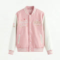 Sisterhood Vibes Varsity Jacket – Pink Sorority Aesthetic Jacket by Design My Varsity by DesignMyVarsity