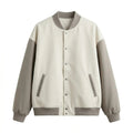 Oversized Minimal Varsity Jacket – Neutral Edition by DesignMyVarsity