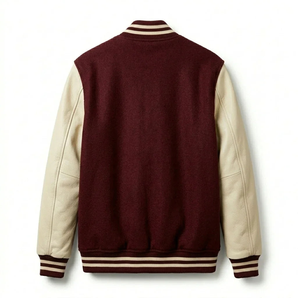 Oversized Varsity Jacket – Burgundy Classic Edition by DesignMyVarsity