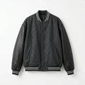 Oversized Varsity Jacket – Charcoal Black Classic by DesignMyVarsity