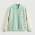 Mint Green Oversized Varsity Jacket – Womens Letterman Jacket by DesignMyVarsity