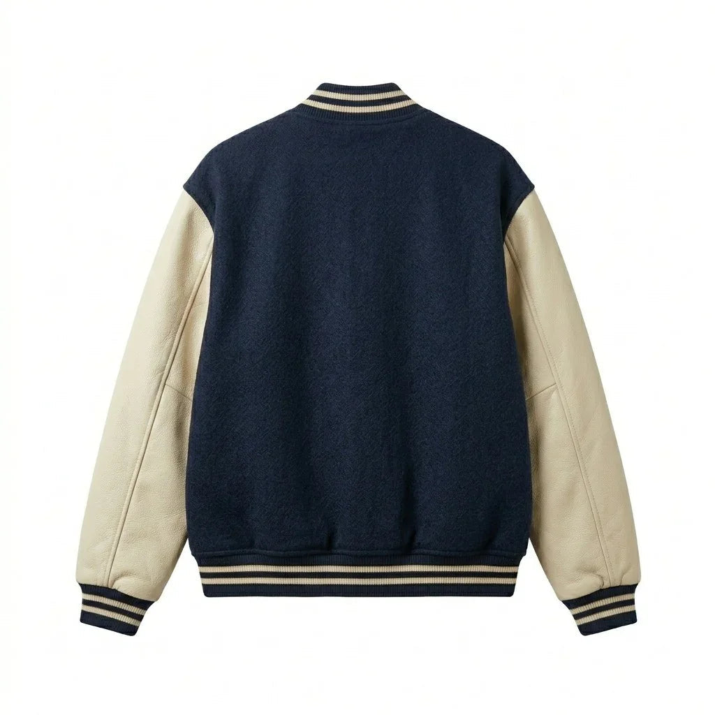 Custom Name Varsity Jacket – Navy Personalized Letterman by DesignMyVarsity