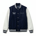 Aurora 2026 Varsity Jacket Navy & White Letterman Jacket by DesignMyVarsity