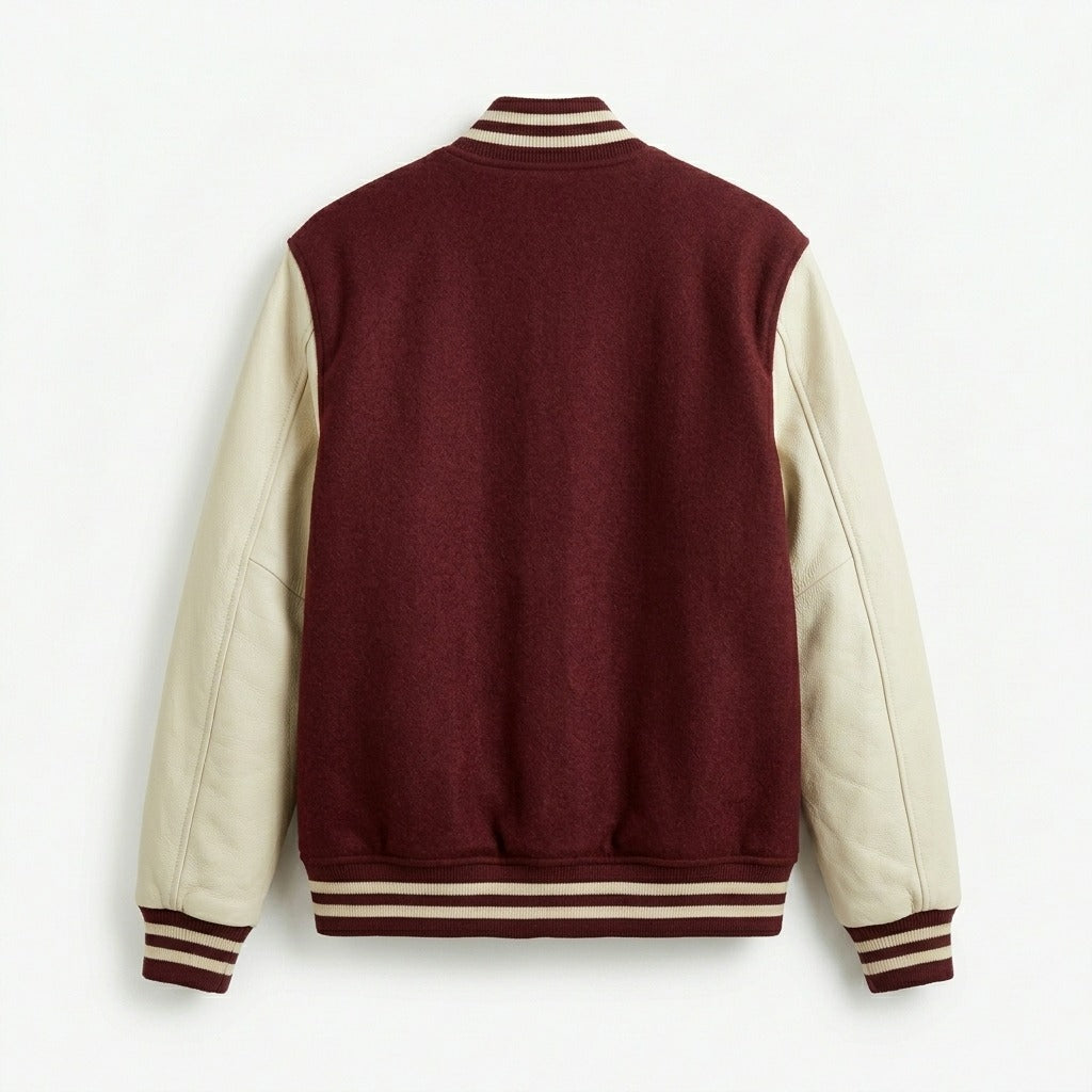 Legends 2026 Varsity Jacket Burgundy & Cream Letterman Jacket by DesignMyVarsity