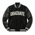 Graduate Varsity Jacket Black & Leather Letterman Jacket by DesignMyVarsity