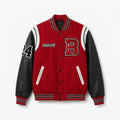 Basketball Club Varsity Jacket Red & Black Letterman Jacket by DesignMyVarsity