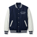 City High School Varsity Jacket Navy & White Letterman Jacket by DesignMyVarsity