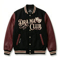 Drama Club Varsity Jacket Black & Burgundy Letterman Jacket by DesignMyVarsity