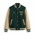 Debate Team Varsity Jacket Green & Tan Letterman Jacket by DesignMyVarsity
